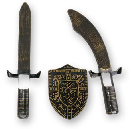 Espada, Cuchillo, y Escudo